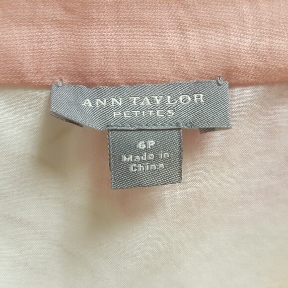 Ann Taylor Petite Cream Pink Floral Sun Dress - Picture 5 of 5